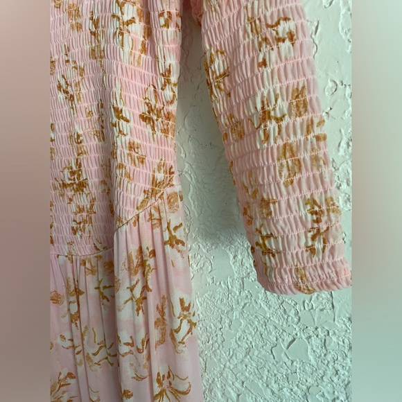 RARE FREE PEOPLE® It's Fate Midi Dress Pink - S - Picture 5 of 6